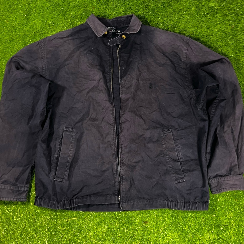 Nautica Navy Cotton Zip Jacket